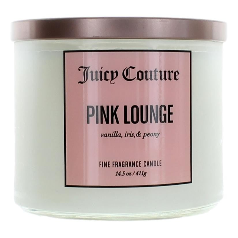 Jar of Juicy Couture 14.5 oz Soy Wax Blend 3 Wick Candle - Pink Lounge